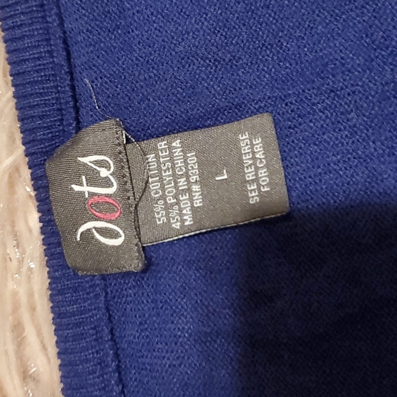 Blue Cardigan sweater with sequins juniors Large or Women's Small - Picture 3 of 4